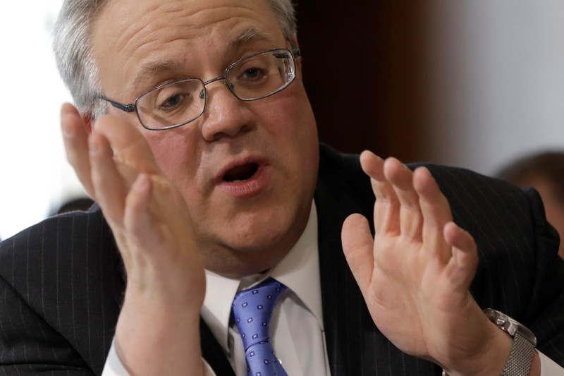 Former energy lobbyist David Bernhardt testifies before a Senate Energy and Natural Resources Committee