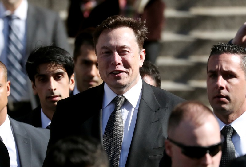 Tesla CEO Elon Musk leaves Manhattan federal court