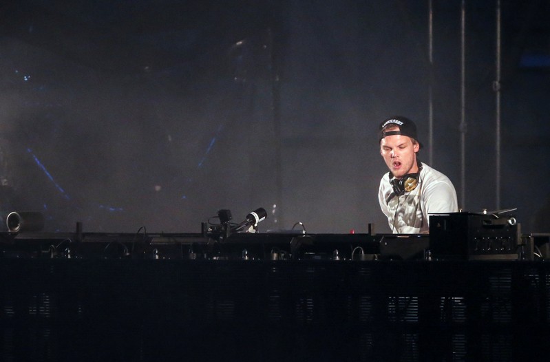 Avicii (Tim Berglin) performs at the Summerburst music festival at Ullevi stadium in Gothenburg