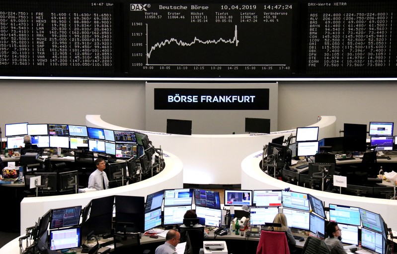 The German share price index DAX graph at the stock exchange in Frankfurt