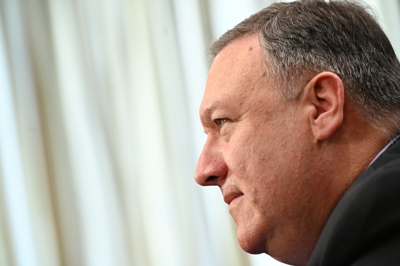 U.S. Secretary of State Mike Pompeo testifies before a Senate foreign Relations Committee hearing on the State Department budget request in Washington