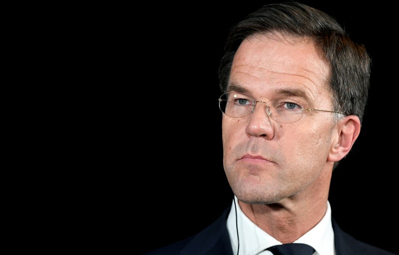 FILE PHOTO: Japanese PM Abe and Dutch PM Rutte meet in Rotterdam