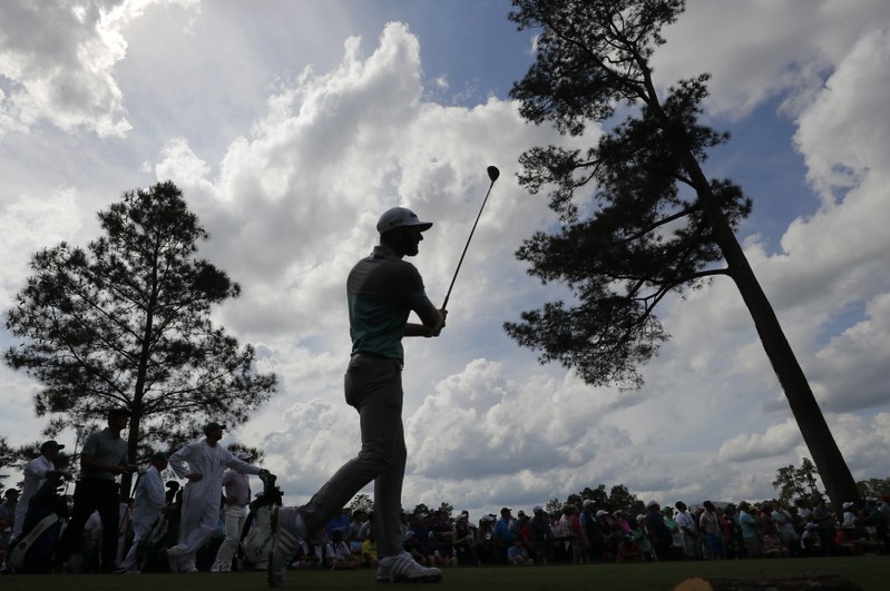 Second round play of the Masters at Augusta National
