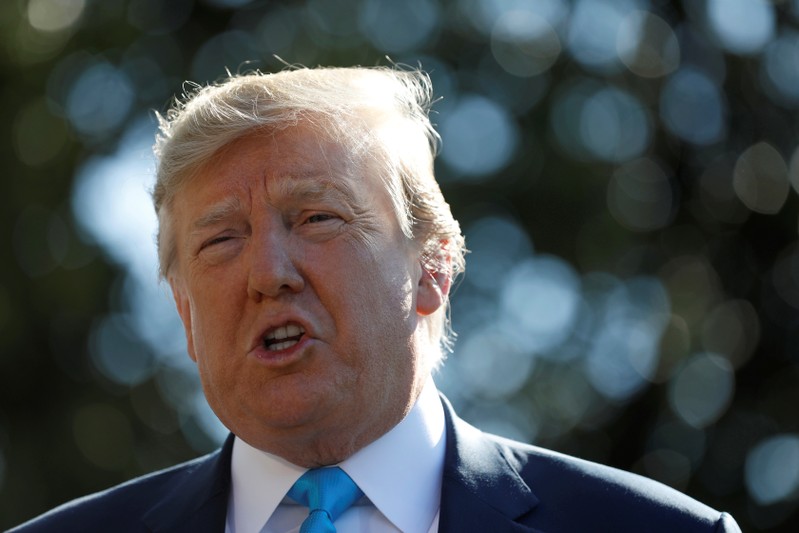 U.S. President Trump departs on travel to the Texas from the White House in Washington