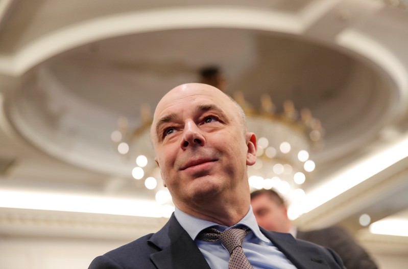 FILE PHOTO: Russian Finance Minister Anton Siluanov attends a session during the Week of Russian Business, organised by the Russian Union of Industrialists and Entrepreneurs (RSPP) in Moscow