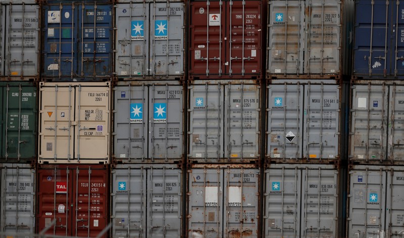 FILE PHOTO: Containers at Lisbon's port