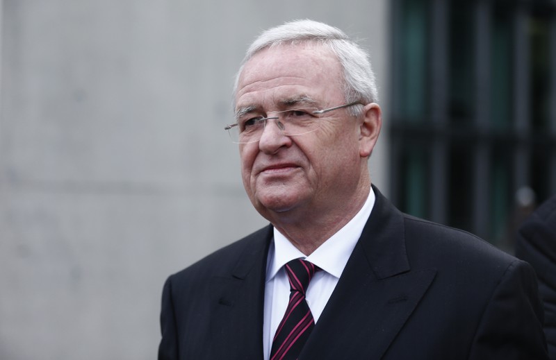 Former Volkswagen CEO Winterkorn leaves after testifying to a parliamentary committee on the carmaker's emissions scandal in Berlin
