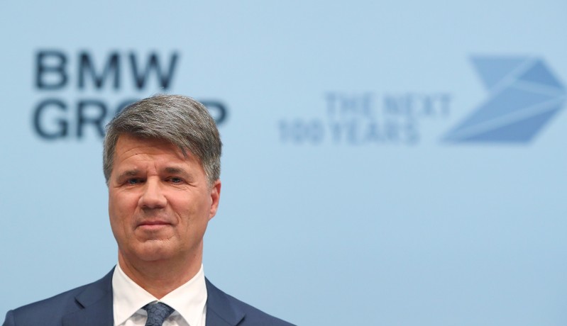 Krueger, CEO of German luxury carmaker BMW, addresses the company's annual news conference in Munich