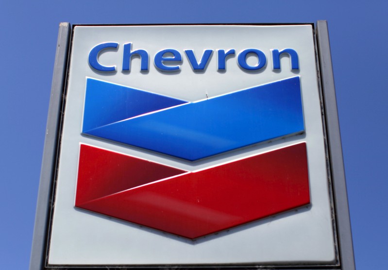 FILE PHOTO: File photo of a Chevron gas station sign in Del Mar, California