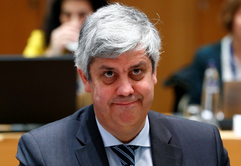 Eurogroup President Centeno attends a eurozone finance ministers meeting in Brussels