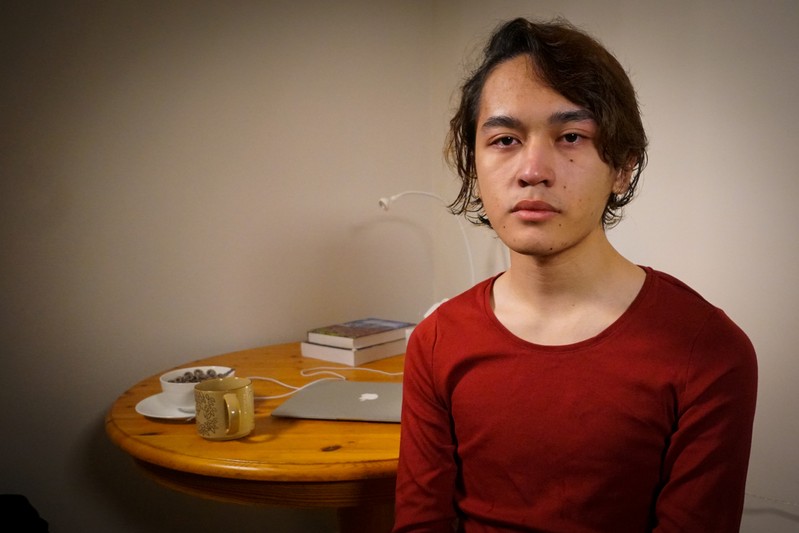 Transgender woman Zoella Zayce, who fled Brunei in anticipation of escalation of sharia law, is pictured at her home in Vancouver