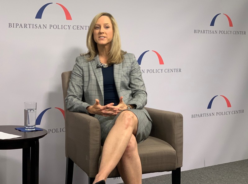 Kathy Kraninger speaks to an audience on her first set of regulatory priorities as director of the Consumer Financial Protection Bureau in Washington