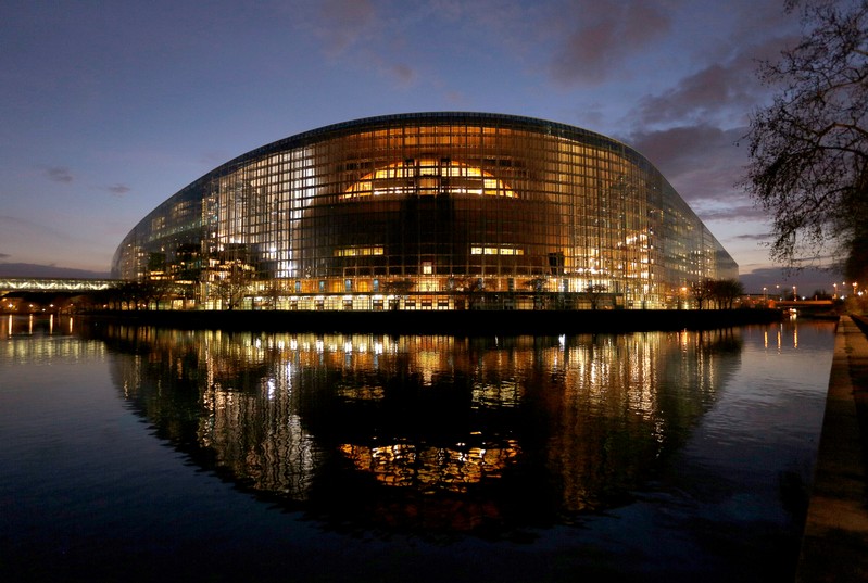 FILE PHOTO: The building of the European Parliament is seen in Strasbourg