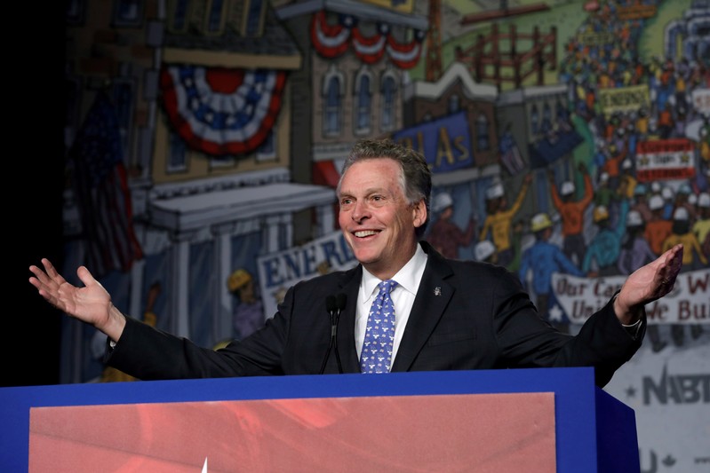 FILE PHOTO: Terry McAuliffe speaks at NABTU legislative conference in Washington