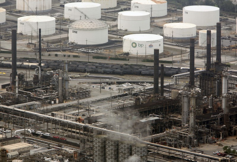 British Petrolium oil refinery as seen in Whiting Indiana
