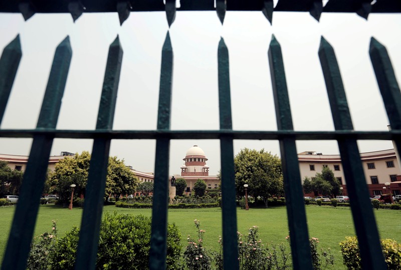 FILE PHOTO: India's Supreme Court is pictured through a gate in New Delhi