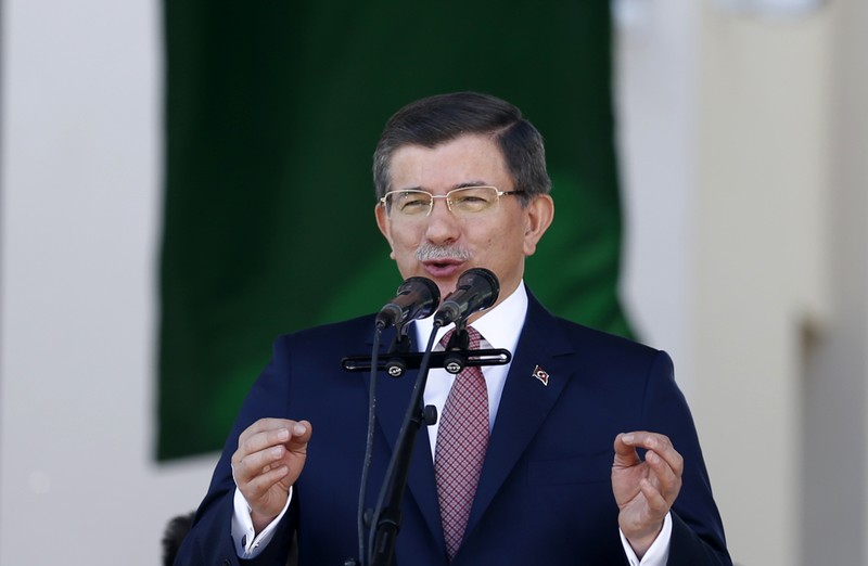Turkish Prime Minister Davutoglu speaks during an opening ceremony in Banja Luka