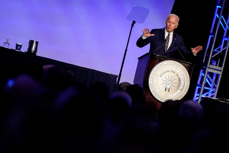 Former Vice President Biden speaks at the International Brotherhood of Electrical Workers’ (IBEW) conference in Washington