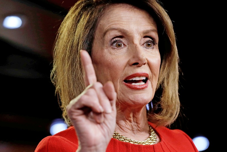 FILE PHOTO: House Speaker Nancy Pelosi holds a weekly news conference on Capitol Hill in Washington