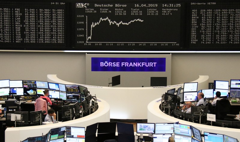 FILE PHOTO: The German share price index DAX graph at the stock exchange in Frankfurt