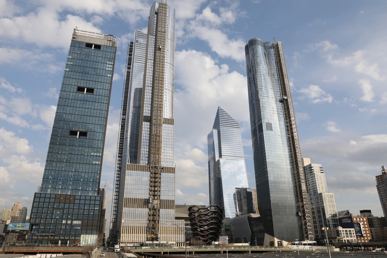 FILE PHOTO: 'The Vessel,' a large public art sculpture made up of 155 flights of stairs, is seen at the center of The Hudson Yards development, in New York