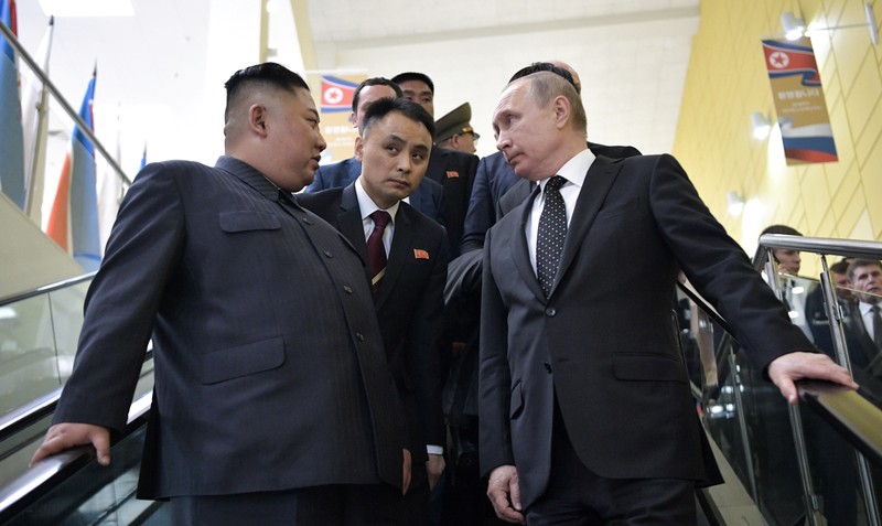 Russian President Vladimir Putin meets with North Korea's leader Kim Jong Un in Vladivostok
