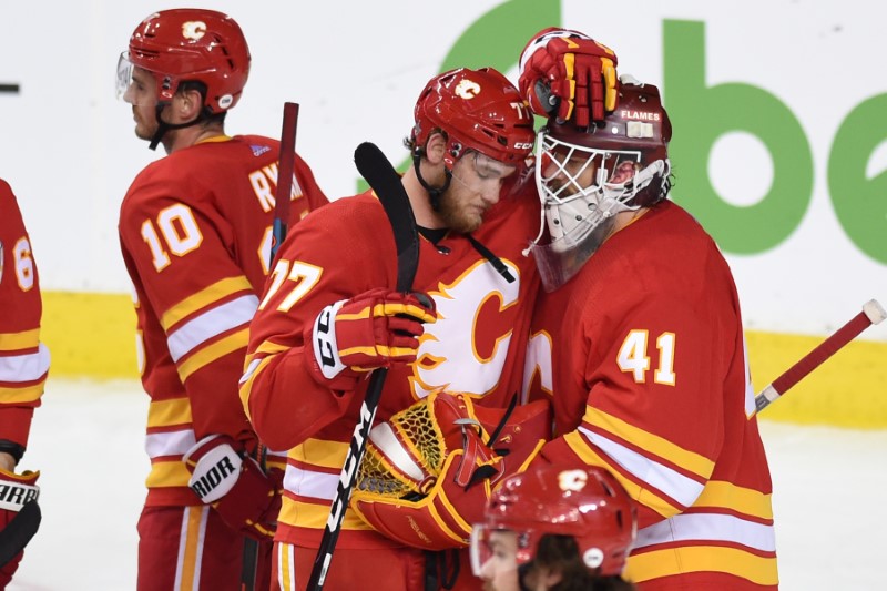 NHL: Stanley Cup Playoffs-Colorado Avalanche at Calgary Flames