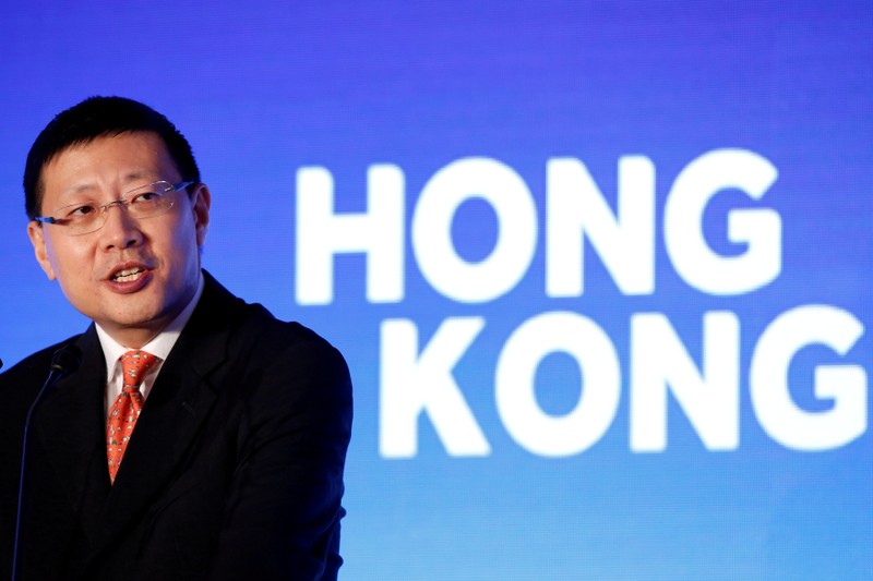 FILE PHOTO: Sequoia Capital China founder Neil Shen speaks at an event of tech incubator Hong Kong X in Hong Kong
