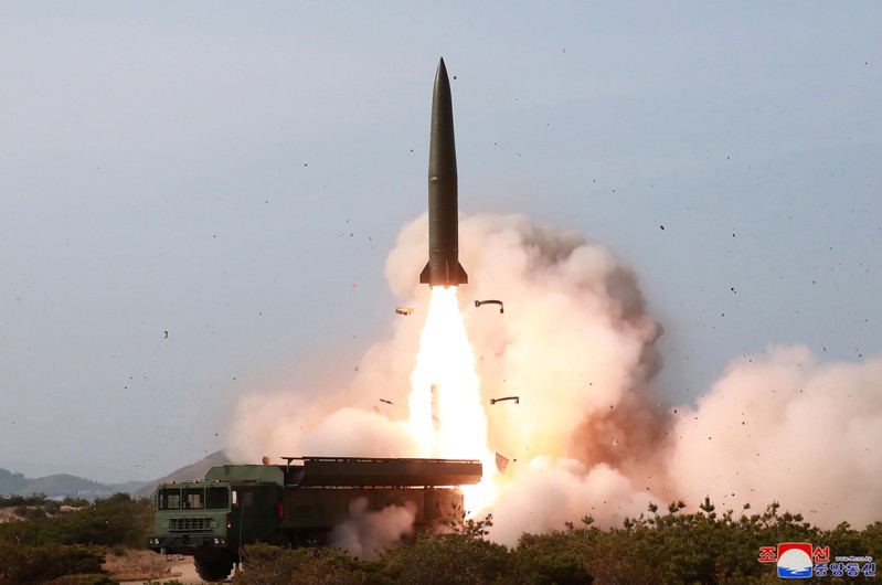 FILE PHOTO: North Korean military conducts a