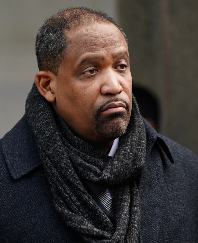 FILE PHOTO: Film producer Harvey Weinstein's lawyer Ronald Sullivan Jr. waits to speak to the media following a hearing at New York Supreme court in the Manhattan borough of New York City