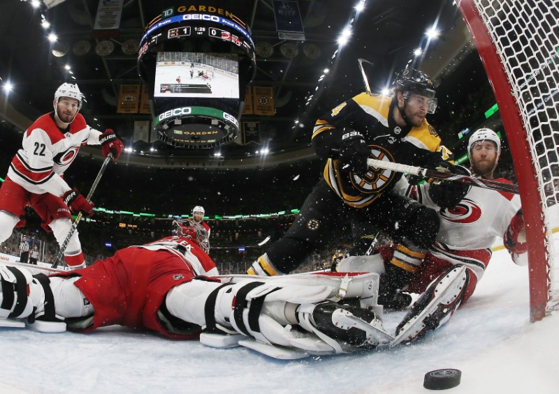 NHL: Stanley Cup Playoffs-Carolina Hurricanes at Boston Bruins