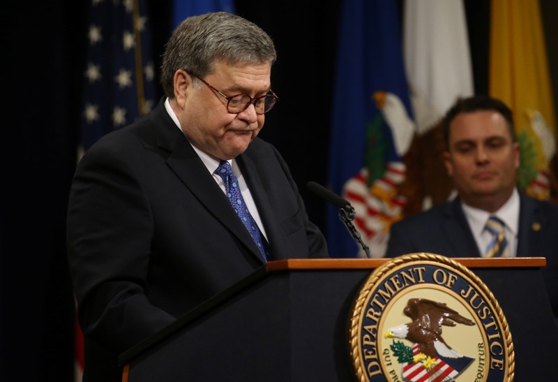 Attorney General Barr speaks at farewell ceremony for Deputy Attorney General Rosenstein at the U.S. Department of Justice