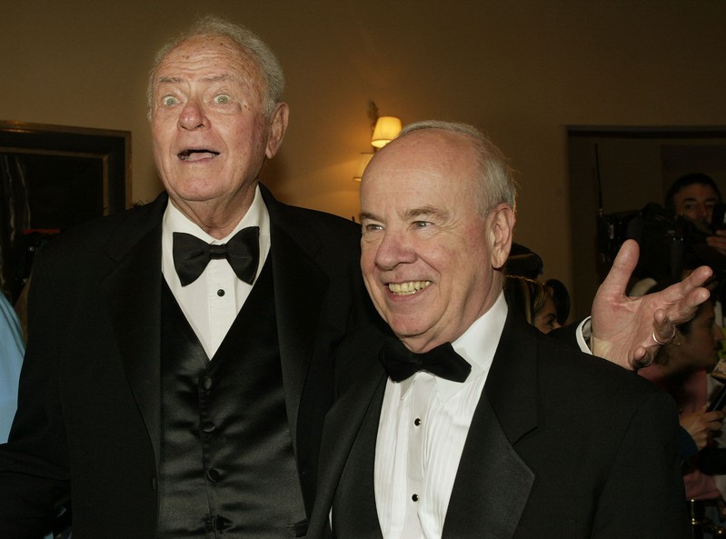 ACTORS HARVEY KORMAN AND TIM CONWAY AT TV HALL OF FAME CEREMONY.