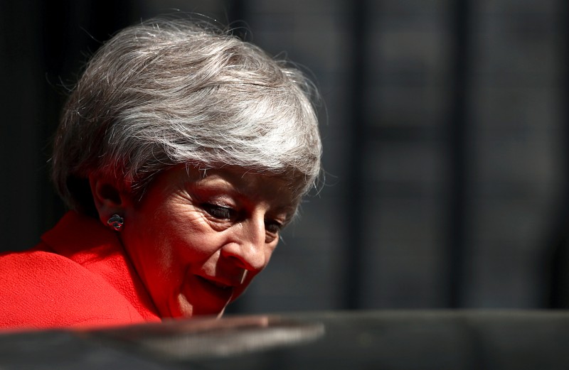 Britain's Prime Minister Theresa May is seen outside Downing Street in London