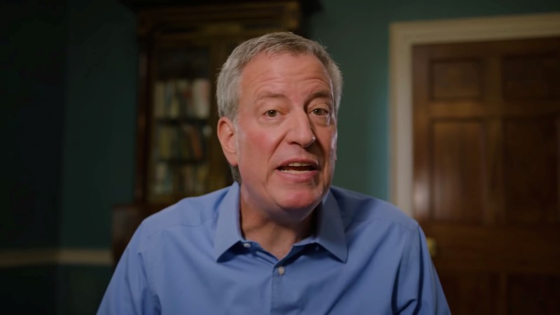 New York City Mayor Bill de Blasio announces his candidacy for the U.S. Democratic presidential nomination
