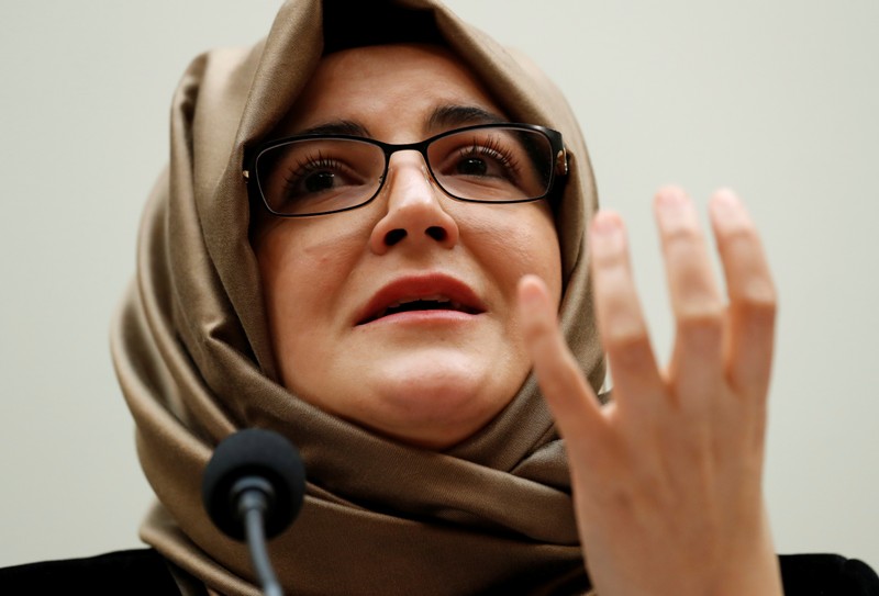 Hatice Cengiz, fiancee of murdered journalist Jamal Khashoggi, testifies on Capitol Hill in Washington