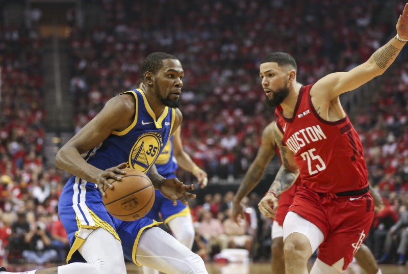 FILE PHOTO: NBA: Playoffs-Golden State Warriors at Houston Rockets