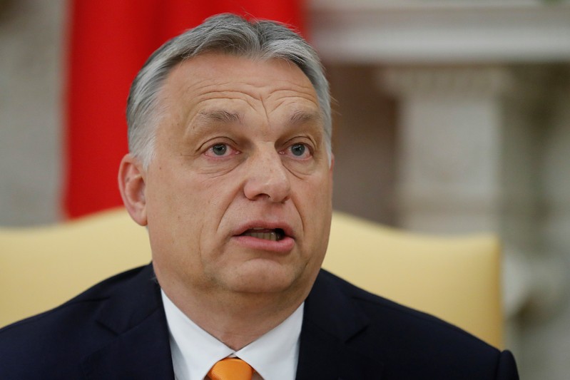 U.S. President Trump meets with Hungary's Prime Minister Orban at the White House in Washington