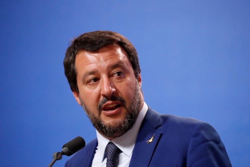 Italian Deputy PM Salvini and Hungarian PM Orban hold a joint news conference in Budapest