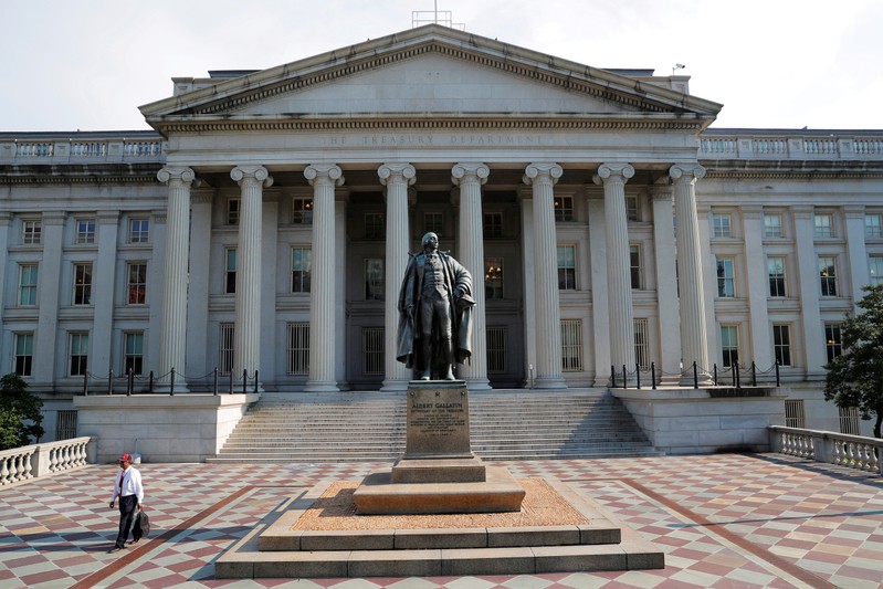 FILE PHOTO: The U.S. Treasury Department in Washington