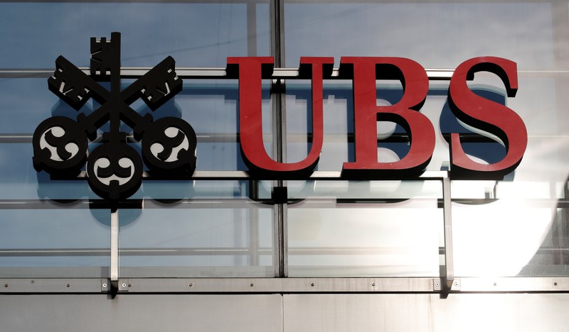 Logo of Swiss bank UBS is seen in Zurich