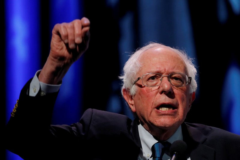 FILE PHOTO: U.S. 2020 Democratic presidential candidate and Senator Bernie Sanders participates in a moderated discussion at the We the People Summit in Washington
