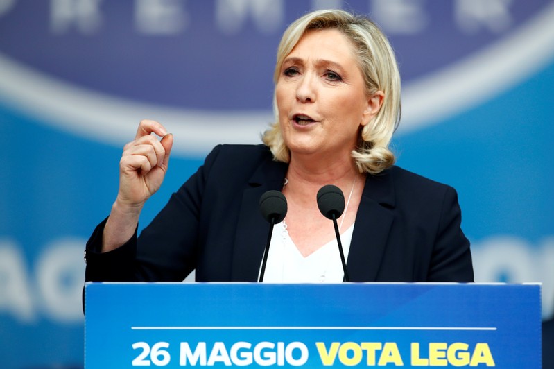 Rally of European nationalist and far-right parties ahead of EU parliamentary elections in Milan