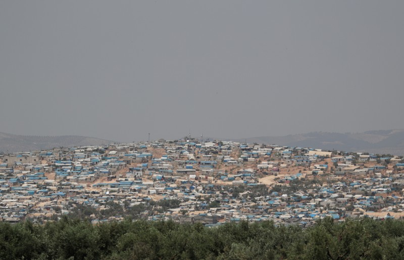 FILE PHOTO: A general view of Atmah camp for the displaced, in Atmeh town, Idlib province