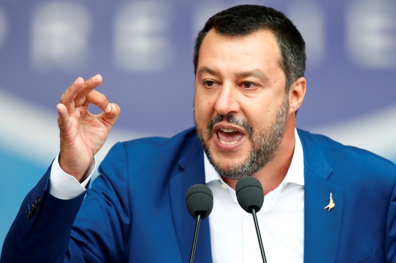 FILE PHOTO: Rally of European nationalist and far-right parties ahead of EU parliamentary elections in Milan