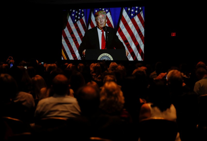 FILE PHOTO - U.S. President Trump speaks at the National Association of Realtors' Legislative Meetings & Trade Expo in Washington