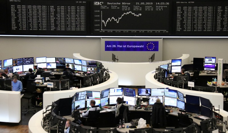 The German share price index DAX graph at the stock exchange in Frankfurt