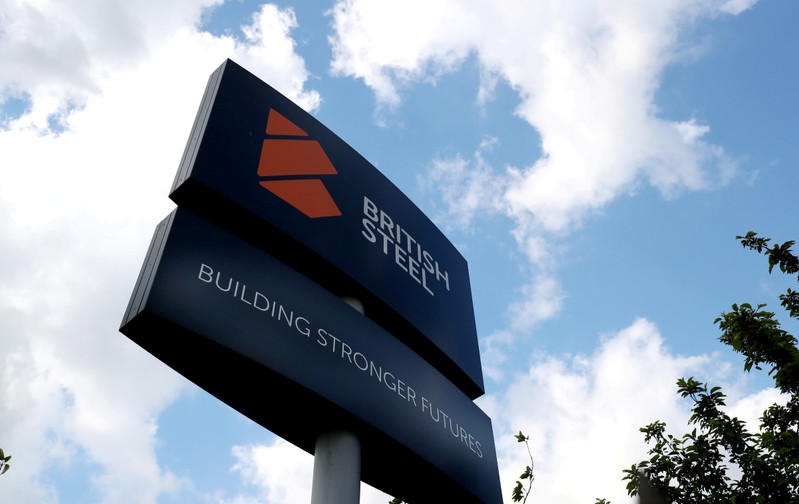 FILE PHOTO: A British Steel works sign is seen in Scunthorpe