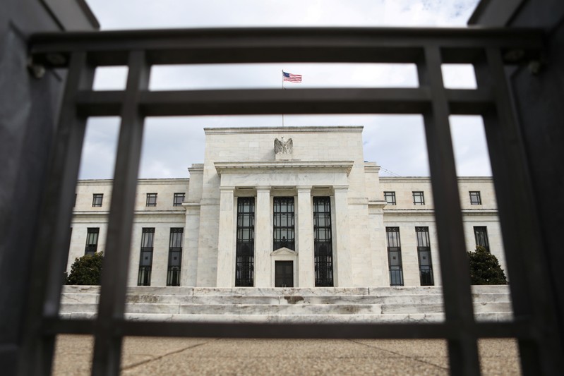 FILE PHOTO: The Federal Reserve building is pictured in Washington, DC