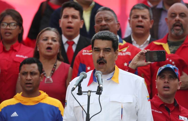 A rally in support of the government of Venezuela's President Nicolas Maduro in Caracas